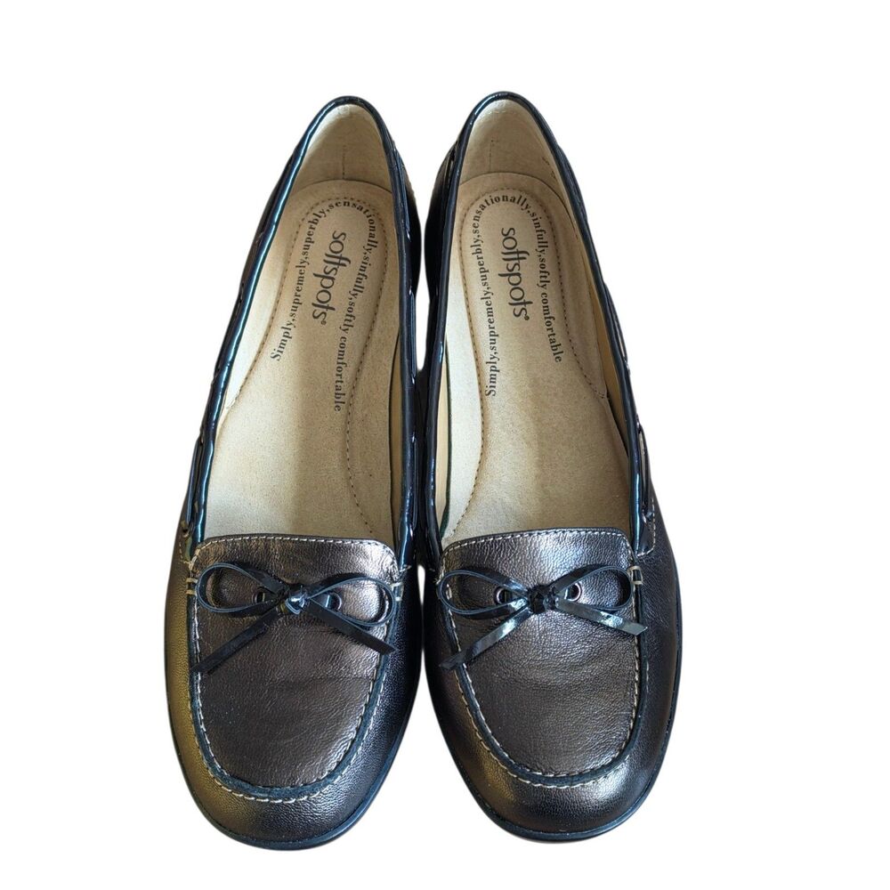 Softspots Ally Loafers Flats Size 9 Wide Copper Leather Comfortable Shoes Office